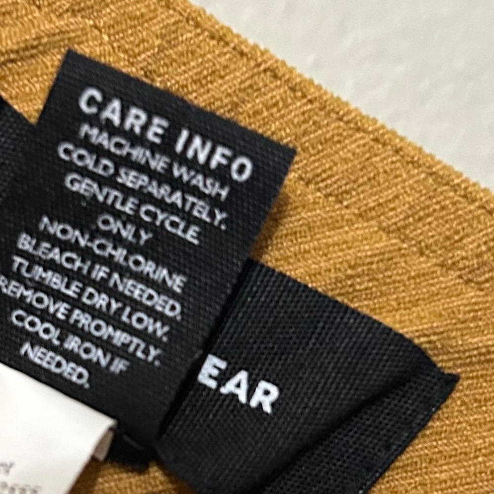 Who What Wear Midi Skirt 14W Mustard Jacquard Stripes Utility Cargo Pocket Barn - Picture 8 of 9